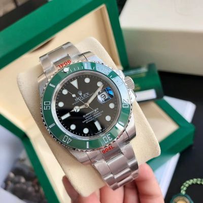ROLEX Submariner Bezel Insert 904L Steel Original Bezel Guaranteed Movement Green Black Watch